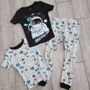 Member’s Mark Boys Space Long Pajama Set Black Gray Blue Size 6